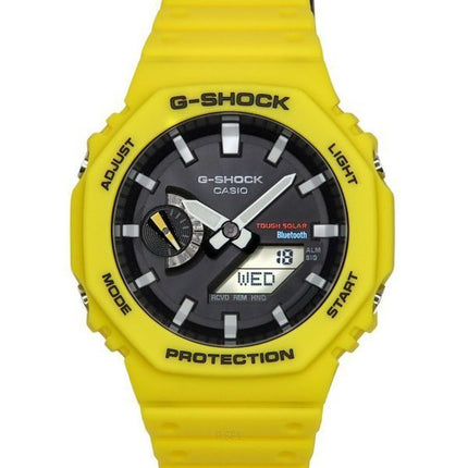 Casio G-Shock Mobile Link Analoginen digitaalinen keltainen hartsihihna musta kellotaulu Solar GA-B2100C-9A 200M miesten kello