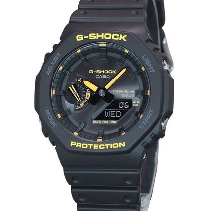 Casio G-Shock Varoitus Keltainen Mobile Link Analoginen Digitaalinen Hartsihihna Musta Kellotaulu Solar GA-B2100CY-1A 200M Miest