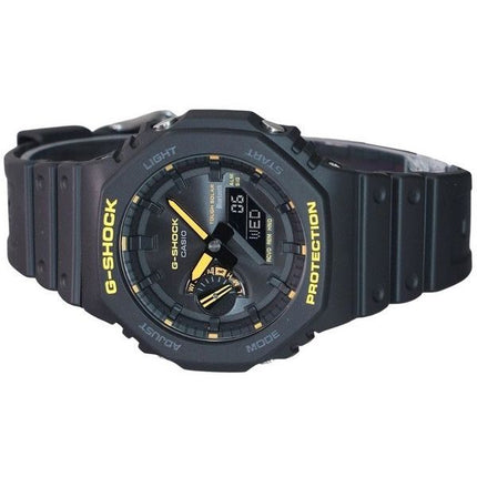 Casio G-Shock Varoitus Keltainen Mobile Link Analoginen Digitaalinen Hartsihihna Musta Kellotaulu Solar GA-B2100CY-1A 200M Miest