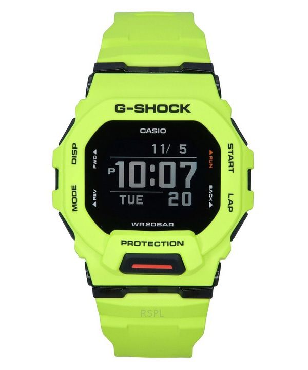 Casio G-Shock G-Squad digitaalinen älypuhelinlinkki keltainen hartsihihna kvartsi GBD-200-9 200M miesten kello