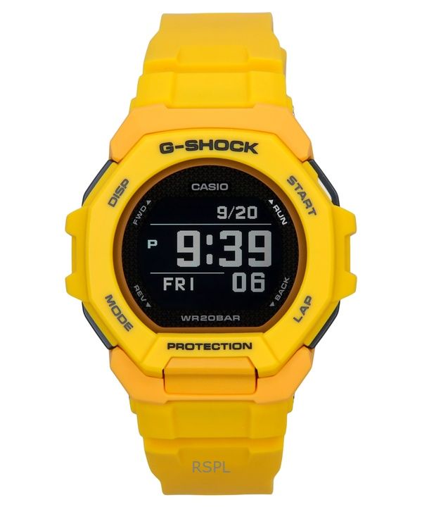 Casio G-Shock G-Squad digitaalinen älypuhelinlinkki, keltainen biopohjainen hartsikvartsi GBD-300-9 200M miesten kello