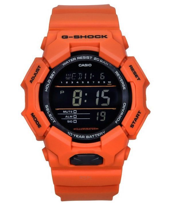 Casio G-Shock digitaalinen biopohjainen oranssi hartsihihna musta kellotaulu kvartsi GD-010-4 200M miesten kello