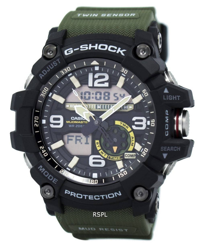 Casio G-Shock Mudmaster analoginen digitaalinen hengen anturi 1A3/1000/GG Miesten kello