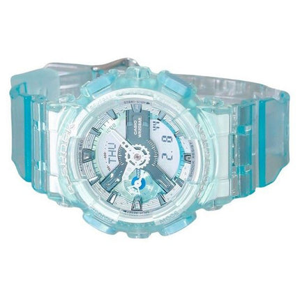 Casio G-Shock analoginen digitaalinen virtuaalimaailma läpikuultava vaaleansininen monivärinen kellotaulu kvartsi GMA-S110VW-2A