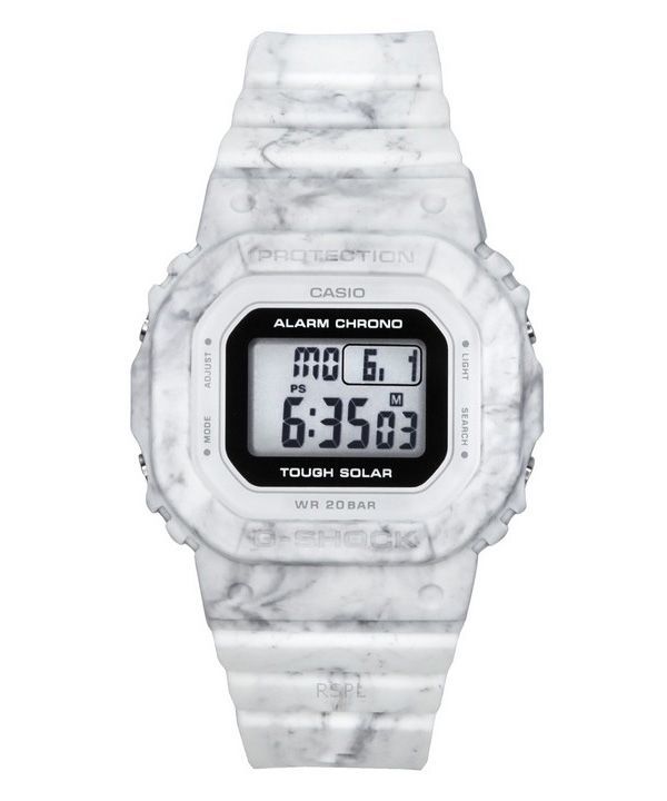 Casio G-Shock digitaalinen valkoinen biopohjainen hartsihihna kestävä aurinkoenergia GMS-S5600RT-7 200M naisten kello