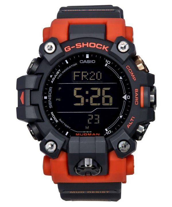 Casio G-Shock Mudman Master Of G-Land digitaalinen oranssi ja musta hartsiranneke Solar GW-9500-1A4 200M miesten kello