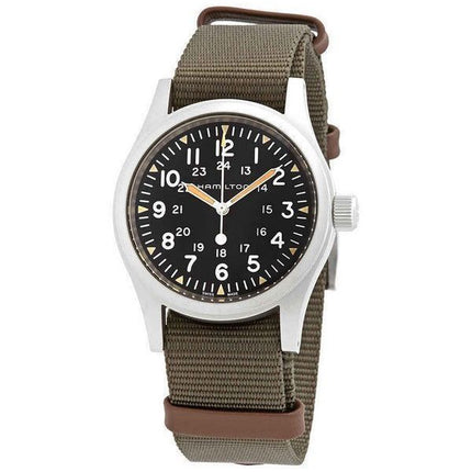 Hamilton Khaki Field Green nailonhihna musta kellotaulu mekaaninen H69439931 miesten kello