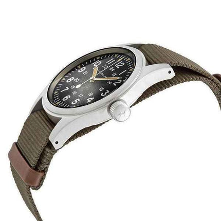 Hamilton Khaki Field Green nailonhihna musta kellotaulu mekaaninen H69439931 miesten kello