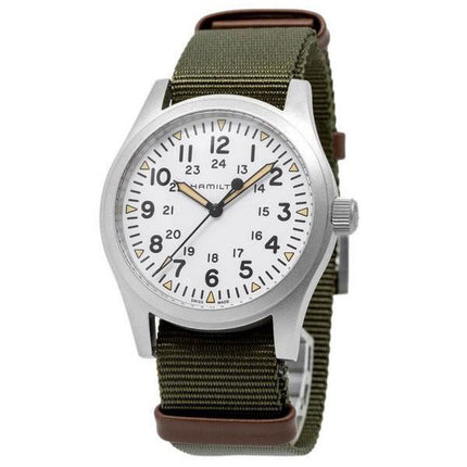 Hamilton Khaki Field nailonhihna valkoinen kellotaulu mekaaninen H69529913 miesten kello