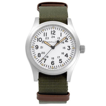 Hamilton Khaki Field nailonhihna valkoinen kellotaulu mekaaninen H69529913 miesten kello