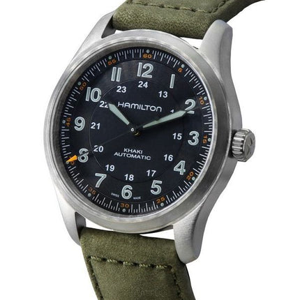 Hamilton Khaki Field Titanium Black kellotaulu automaattinen H70205830 100M miesten kello