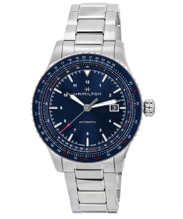 Hamilton Khaki Aviation Converter Blue Dial automaattinen H76645140 100M miesten kello