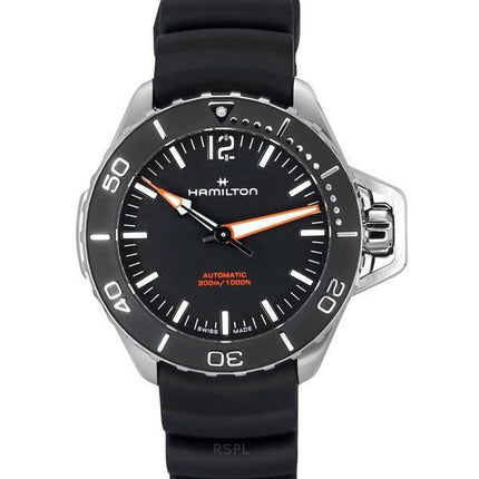 Hamilton Khaki Navy Frogman kumihihna musta kellotaulu automaattinen sukeltaja H77455330 300M miesten kello