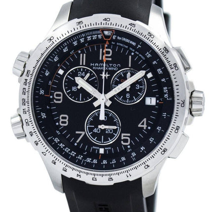 Hamilton Khaki Aviation X-tuuli Chronograph kvartsi GMT H77912335 Miesten Watch