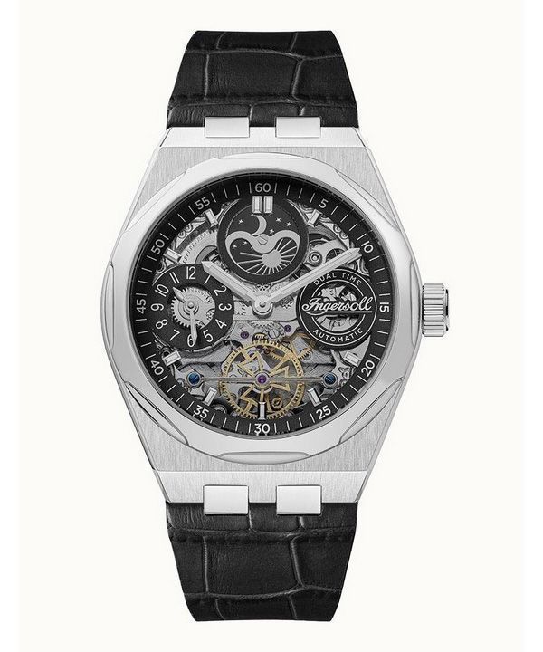 Ingersoll The Broadway Dual Time Black Skeleton Kellotaulu I12903 Miesten Kello