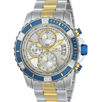 Invicta Pro Diver Chronograph kaksisävyinen ruostumaton teräs hopea kellotaulu kvartsi 23994 100M miesten kello