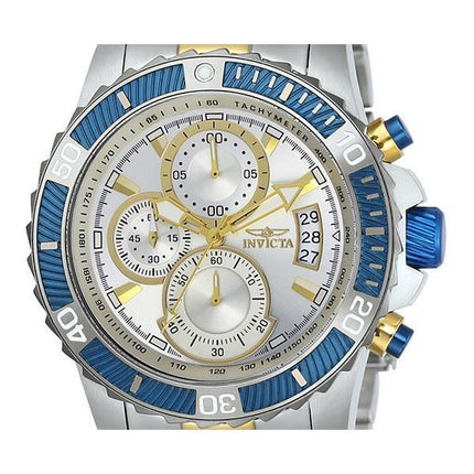 Invicta Pro Diver Chronograph kaksisävyinen ruostumaton teräs hopea kellotaulu kvartsi 23994 100M miesten kello