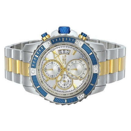 Invicta Pro Diver Chronograph kaksisävyinen ruostumaton teräs hopea kellotaulu kvartsi 23994 100M miesten kello