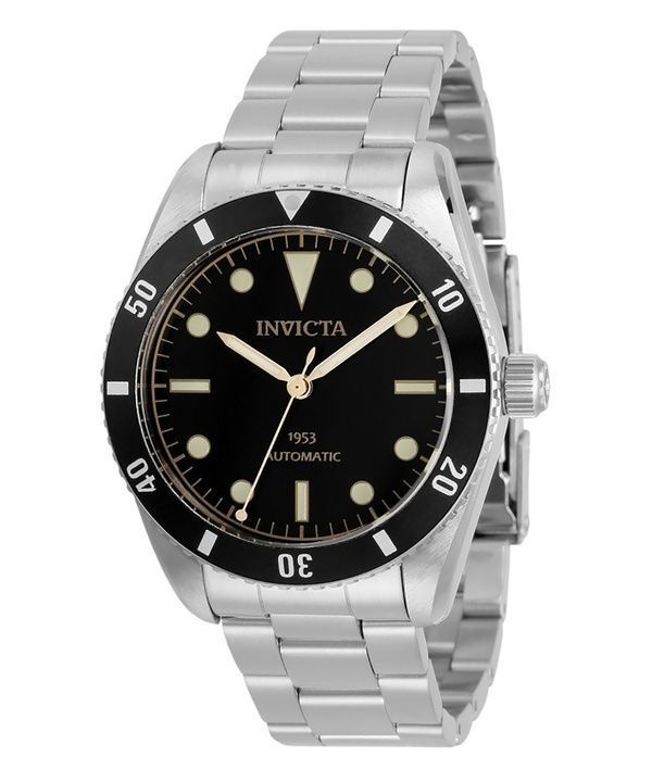 Invicta Vintage Pro Diver ruostumattomasta teräksestä valmistettu musta kellotaulu automaattinen sukeltaja 31290 200M miesten ke