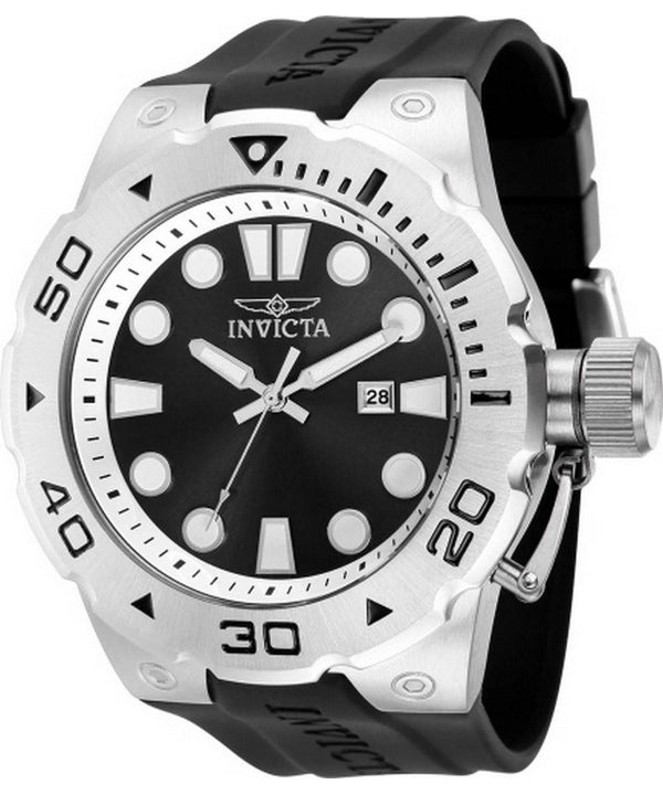 Invicta Pro Diver silikoni musta kellotaulu kvartsi 36996 100M miesten kello