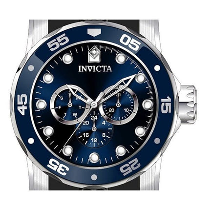 Invicta Pro Diver Scuba GMT silikonihihna sininen kellotaulu kvartsi 45722 50M miesten kello