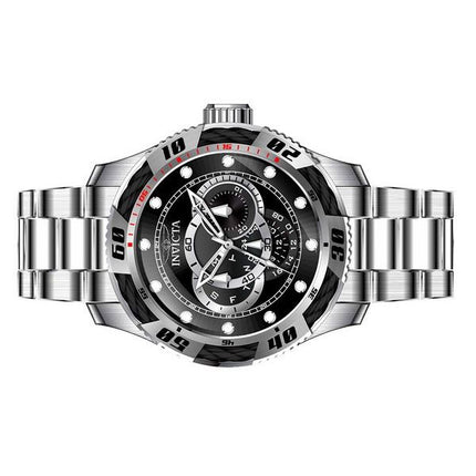 Invicta Speedway GMT ruostumattomasta teräksestä valmistettu musta kellotaulu kvartsi 45755 100M miesten kello