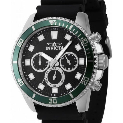 Invicta Pro Diver Chronograph Silikonihihna Musta Kellotaulu Quartz 46086 Miesten kello