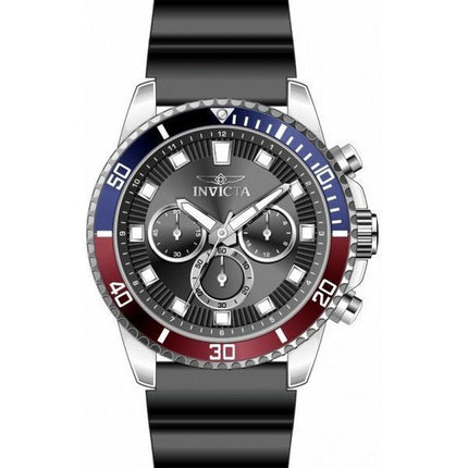 Invicta Pro Diver Chronograph Silikonihihna Musta Kellotaulu Quartz 46119 Miesten kello