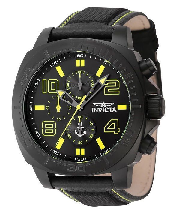 Invicta Ocean Voyage Chronograph nailonhihna musta kellotaulu kvartsi 46287 miesten kello