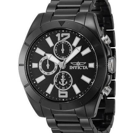 Invicta Ocean Voyage Chronograph keraaminen rannekoru musta kellotaulu kvartsi 46298 100M miesten kello