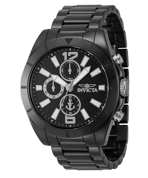 Invicta Ocean Voyage Chronograph keraaminen rannekoru musta kellotaulu kvartsi 46298 100M miesten kello