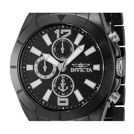 Invicta Ocean Voyage Chronograph keraaminen rannekoru musta kellotaulu kvartsi 46298 100M miesten kello