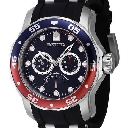 Invicta Pro Diver Retrograde GMT Pepsi Bezel Blue Dial Quartz 46968 100M Miesten kello