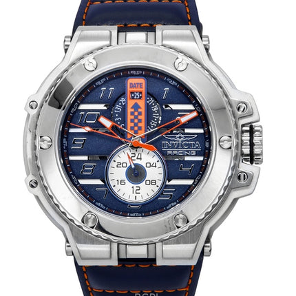 Invicta Racing Downforce GMT nahkaranneke Sininen kellotaulu kvartsi 47378 200M miesten kello