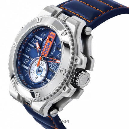 Invicta Racing Downforce GMT nahkaranneke Sininen kellotaulu kvartsi 47378 200M miesten kello