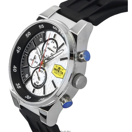 Invicta Racing Chronograph silikonihihna valkoinen kellotaulu kvartsi 47736 miesten kello