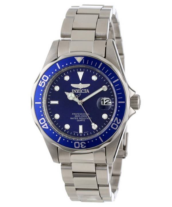 Invicta Pro Diver 200M kvartsi sininen soittaa INV9204/9204 Miesten kello