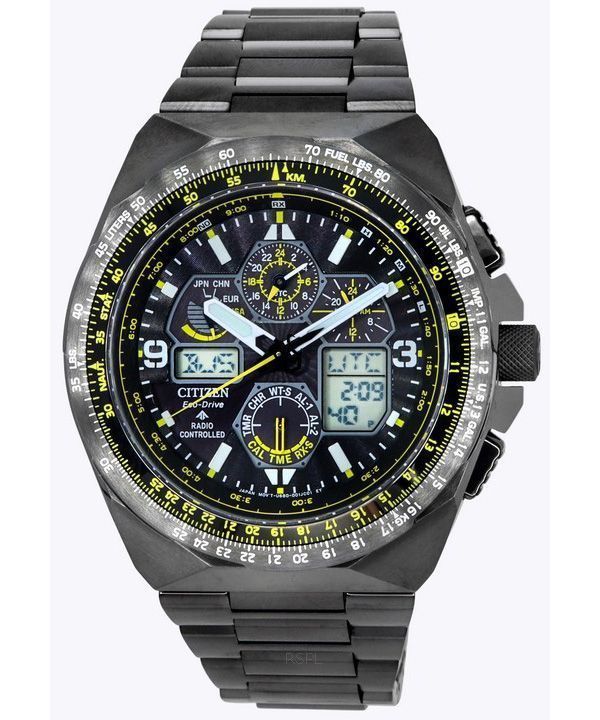 Citizen Promaster Skyhawk AT Black Dial Chronograph Eco-Drive Diver's JY8127-59E 200M miesten kello