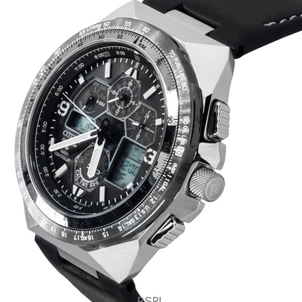 Citizen Promaster Skyhawk AT nahkahihna musta kellotaulu Eco-Drive Diver JY8149-05E 200M miesten kello