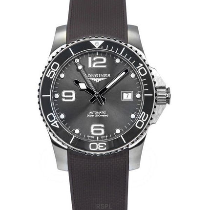 Longines Hydroconquest kumihihna Sunray Grey kellotaulu automaattinen sukeltaja L3.781.4.76.9 300M miesten kello