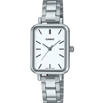 Casio Standard Analoginen ruostumattomasta teräksestä valmistettu valkoinen kellotaulu kvartsi LTP-V009D-7E naisten kello