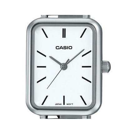 Casio Standard Analoginen ruostumattomasta teräksestä valmistettu valkoinen kellotaulu kvartsi LTP-V009D-7E naisten kello