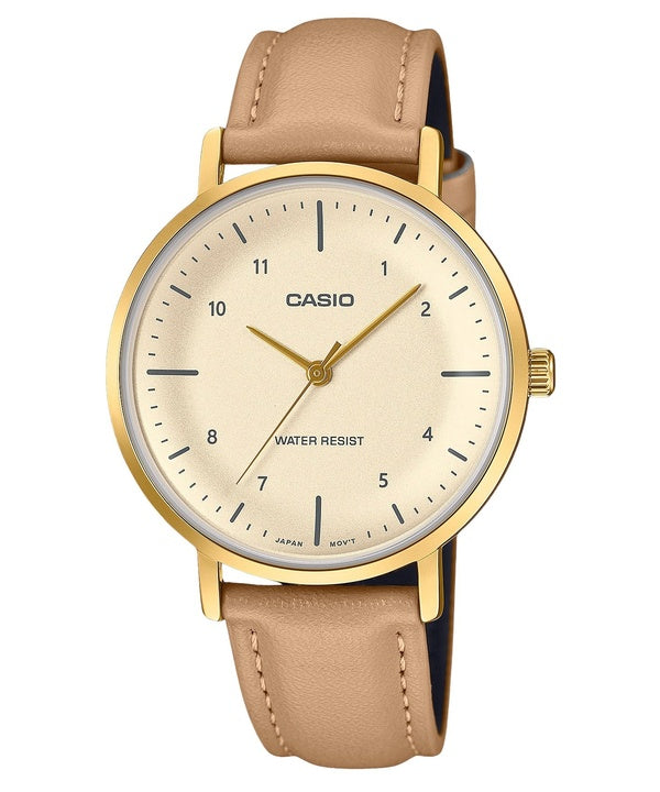 Casio Standard Analoginen Nahka Ranneke Salmon Kellotaulu Quartz LTP-VT03GL-4B Naisten kello