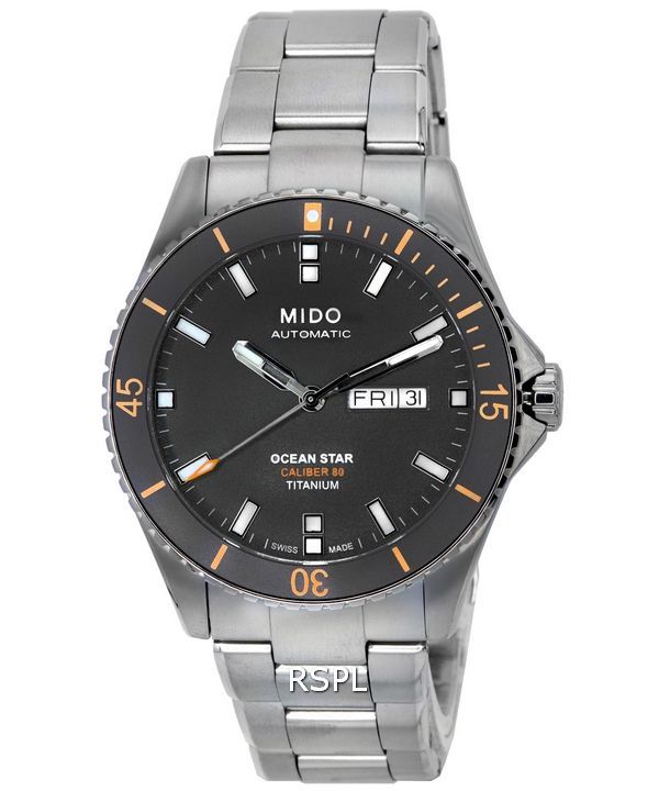 Mido Ocean Star 200 antrasiittikelloinen automaattinen sukeltaja M026.430.44.061.00 M0264304406100 200M miesten kello