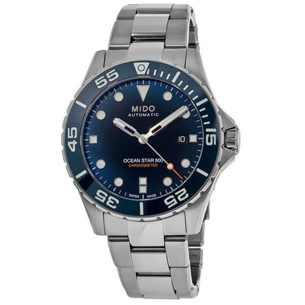 Mido Ocean Star 600 kronometri sininen kellotaulu automaattinen sukeltaja M026.608.11.041.01 600M miesten kello