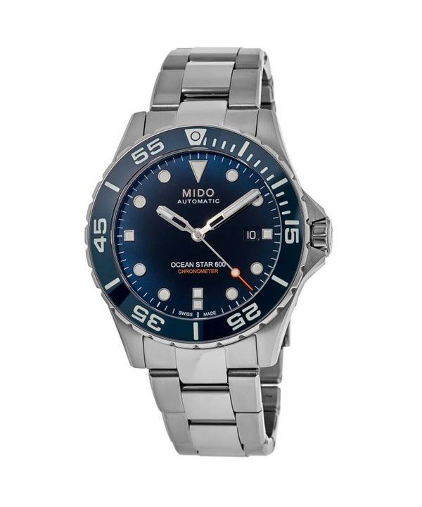 Mido Ocean Star 600 kronometri sininen kellotaulu automaattinen sukeltaja M026.608.11.041.01 600M miesten kello