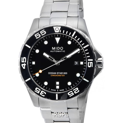 Mido Ocean Star 600 kronometri musta kellotaulu automaattinen sukeltaja M026.608.11.051.00 M0266081105100 600M miesten kello