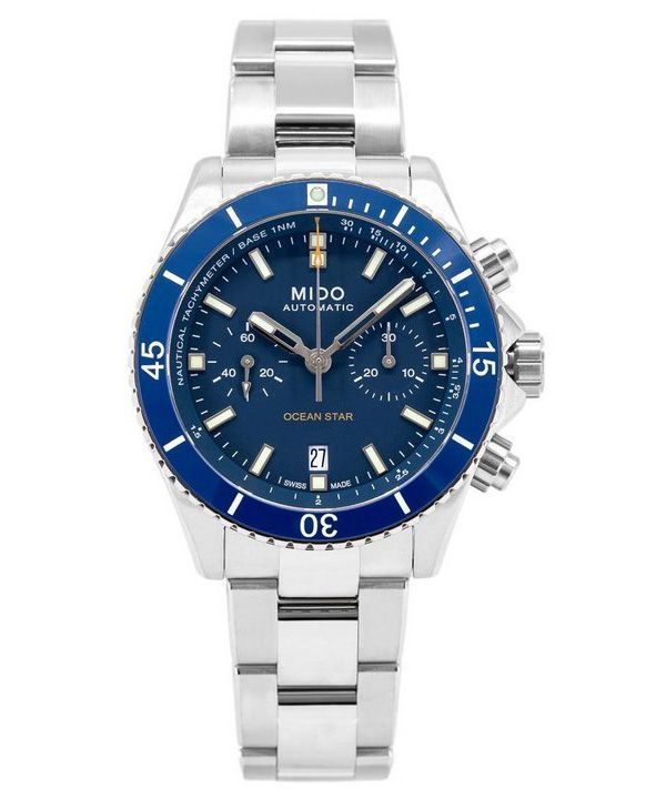 Mido Ocean Star Chronograph Titanium Blue kellotaulu automaattinen sukeltaja M026.627.44.041.00 200M miesten kello