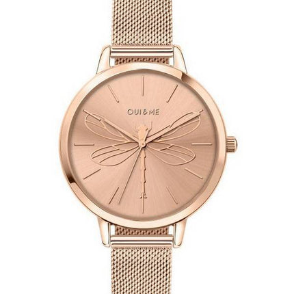 Oui &amp, Me Grande Amourette Rose Gold Tone ruostumattomasta teräksestä valmistettu kvartsi ME010035 naisten kello