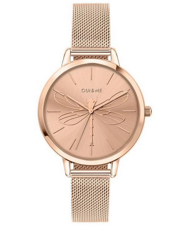 Oui &amp, Me Grande Amourette Rose Gold Tone ruostumattomasta teräksestä valmistettu kvartsi ME010035 naisten kello